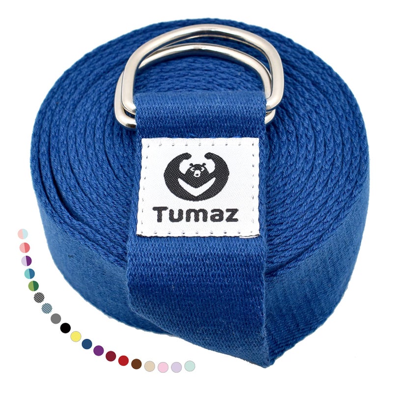 Tumaz Yoga Strap/Stretch Bands [15+ Colors, 6/8/10 Feet Options] with Extra Safe Adjustable D-Ring Buckle, Durable and Comfy Delicate Texture - Best for Daily Stretching, Physical Therapy, Fitness - Image 1